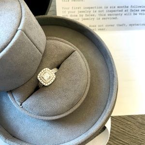 Diamond ring designed by Vera Wang, twice a year free cleaning and inspection